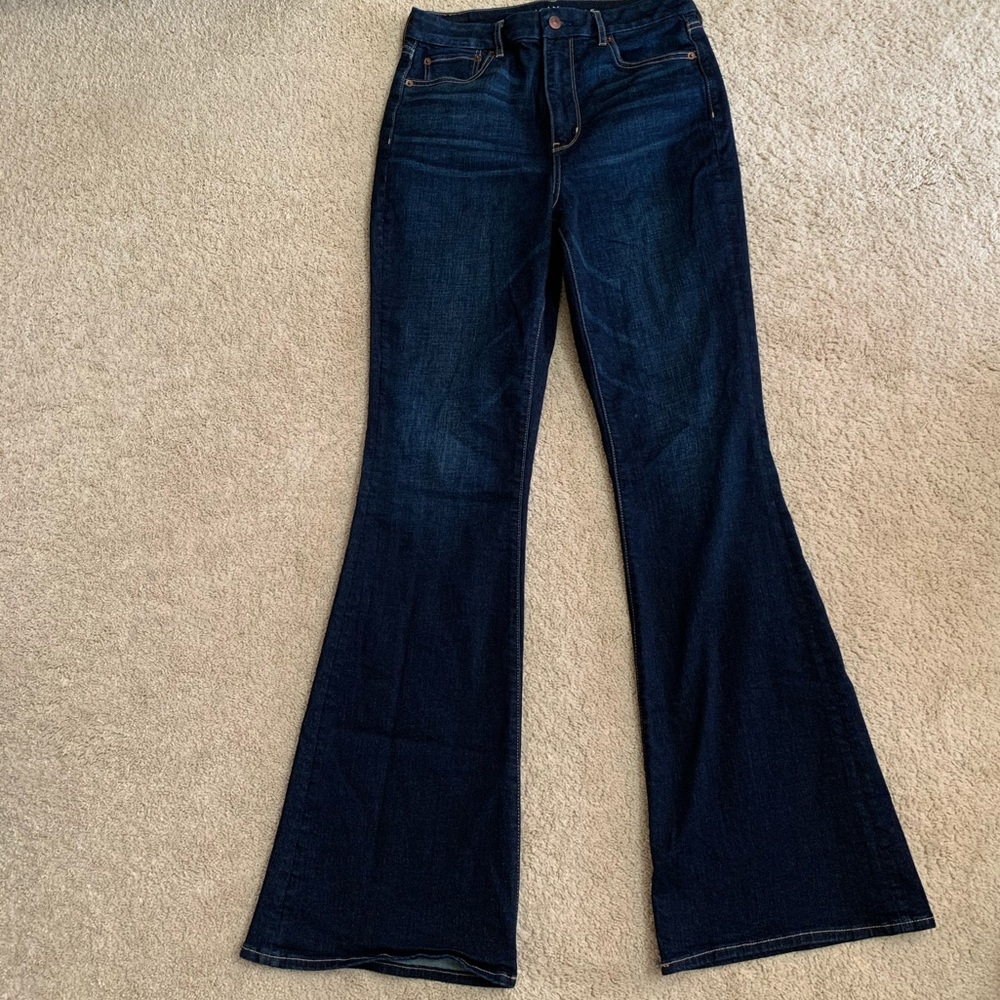 AE curvy super hi-rise flare jeans
